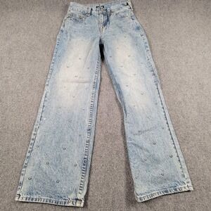 True Religion Jeans Mens 31 Baggy Denim All Over Horseshoe Studded Vinny SN NF
